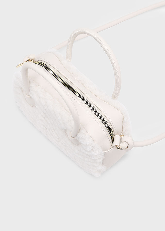 Bolso Peluche Blanco Mayoral 