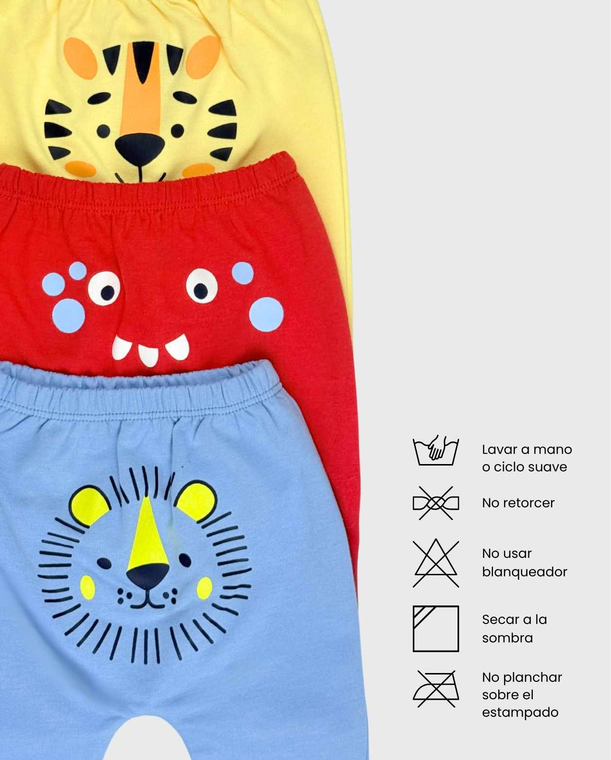 Set 3 Pantalones Estampado Color Surtido Niño Basic