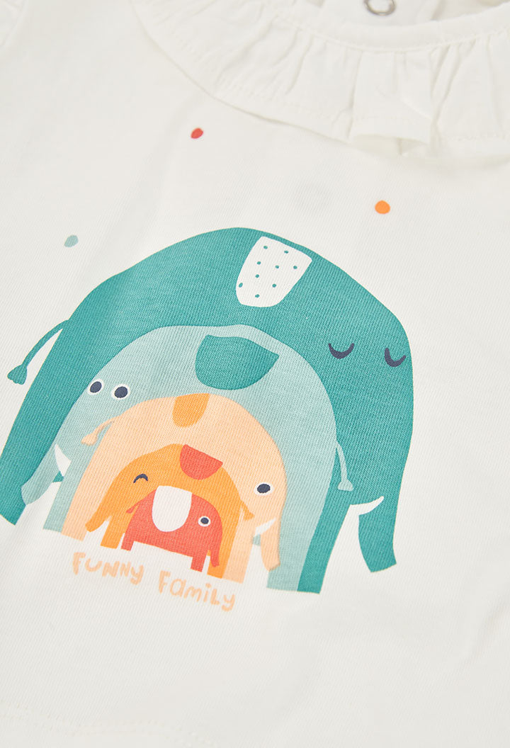 Conjunto Short Estampado Elefante Blanco Boboli detalle