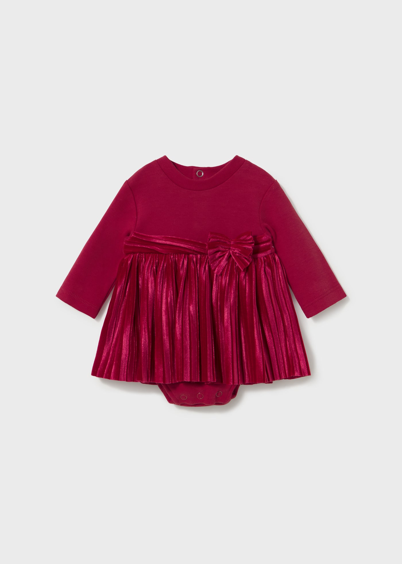 Vestido Plisado Moño Rojo Mayoral