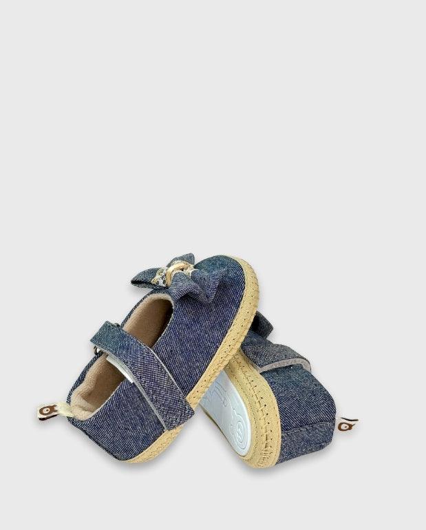 Baletas Sin Suela Denim Moño Melosos