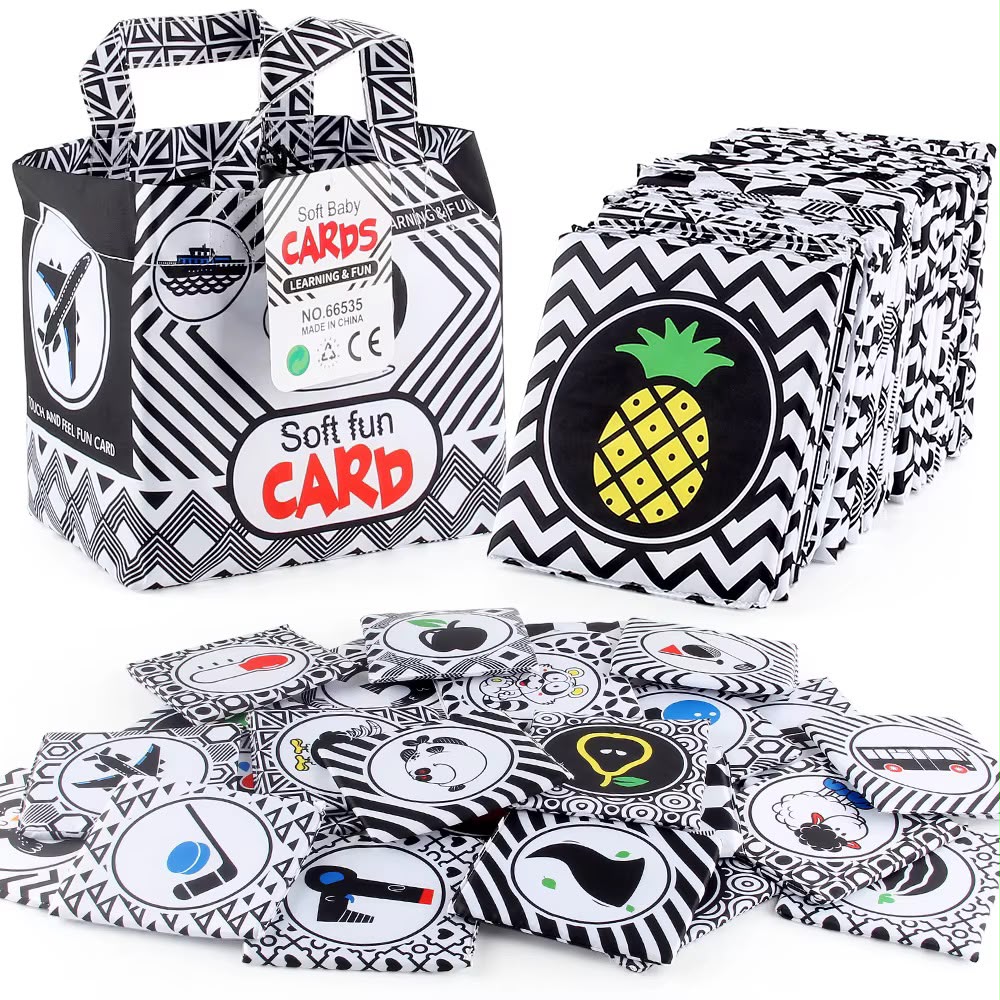 Juego Cartas en Tela Aprendizaje y Diversión Bebé