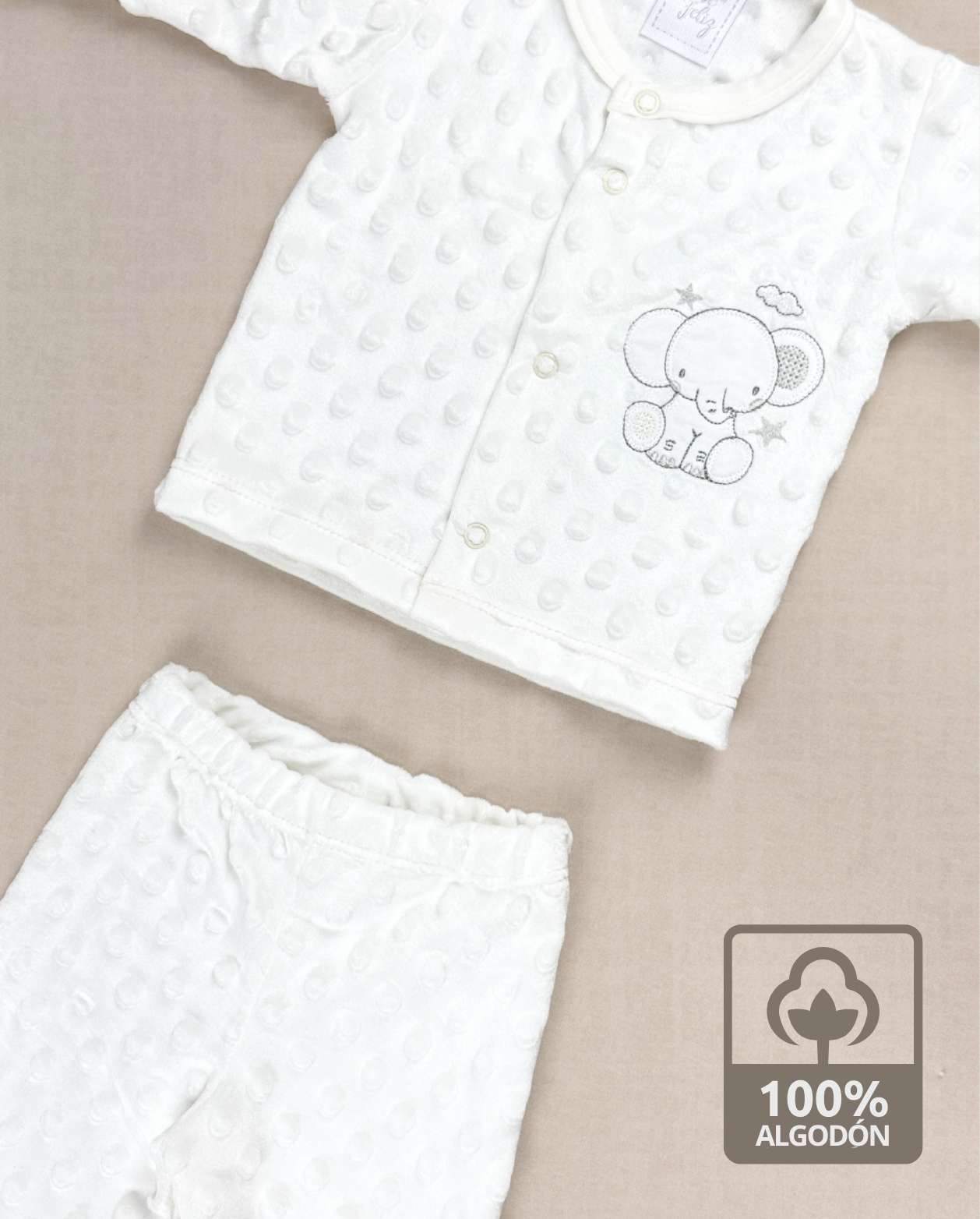 Set Primer Dia Burbuja Blanco 100% Algodón Algodón 