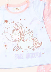 Pijama Manga Corta Unicornio