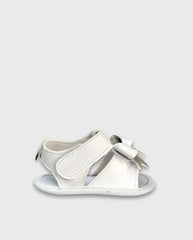 Sandalias Sin Suela Blanco Moño Melosos Glitter