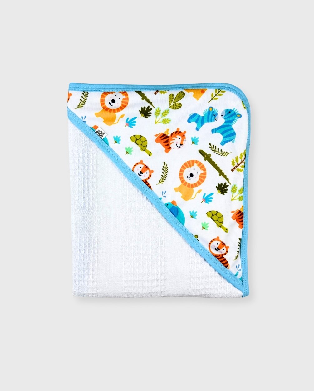 Cobija Tela Galleta Bordado Blue