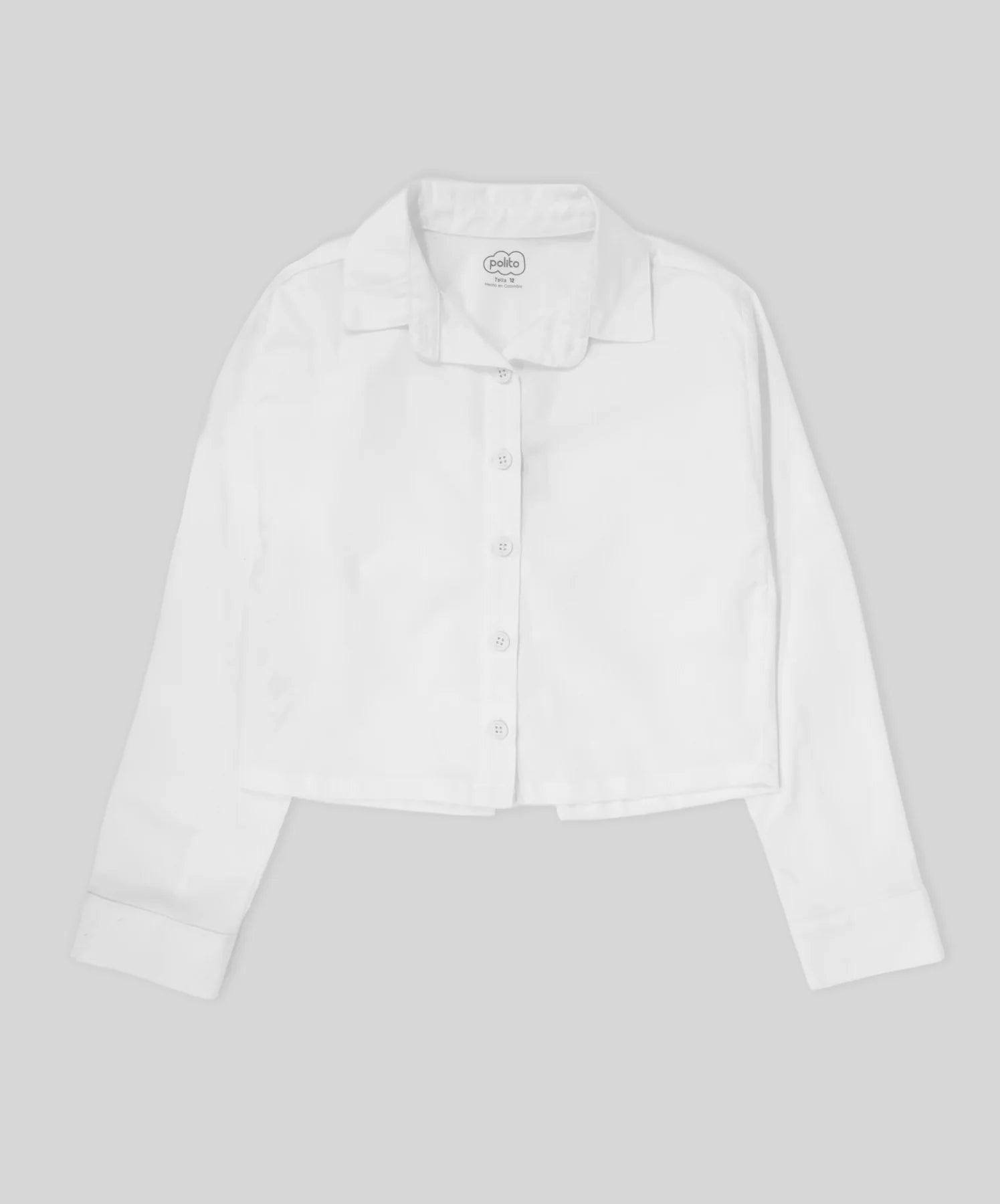 Camisa para niña blanca manga larga ideal para vestir