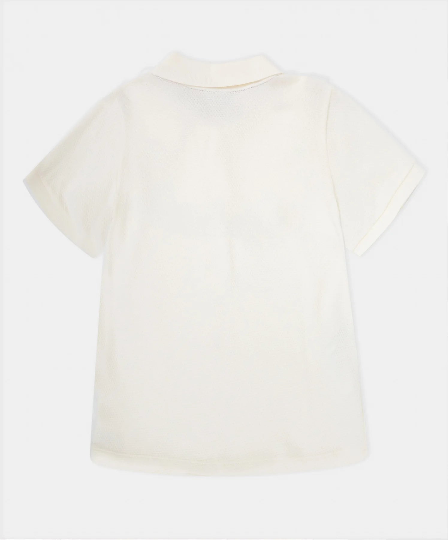 Camiseta polo marfil niño corte recto 2T‑5T