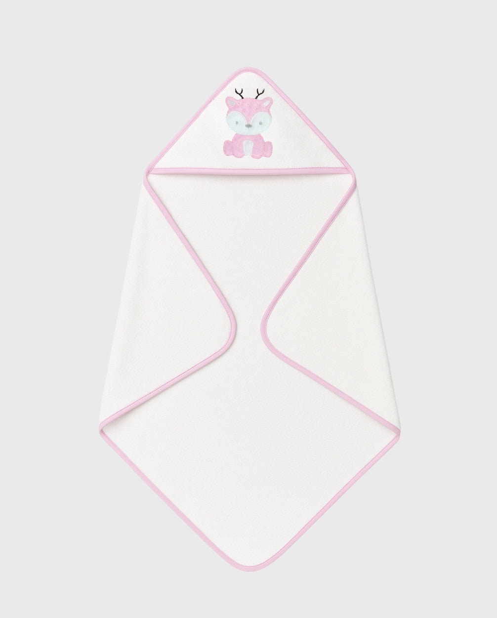 Toalla Con Capota y Babita Pink