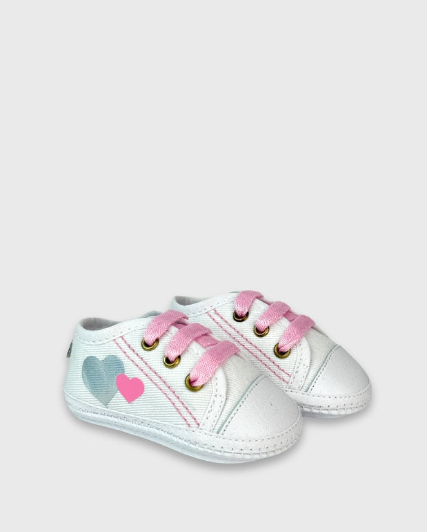 Tenis Sin Suela Corazón Blanco Melosos