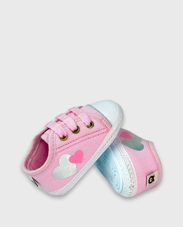Tenis Sin Suela Corazón Rosa Melosos Modelo
