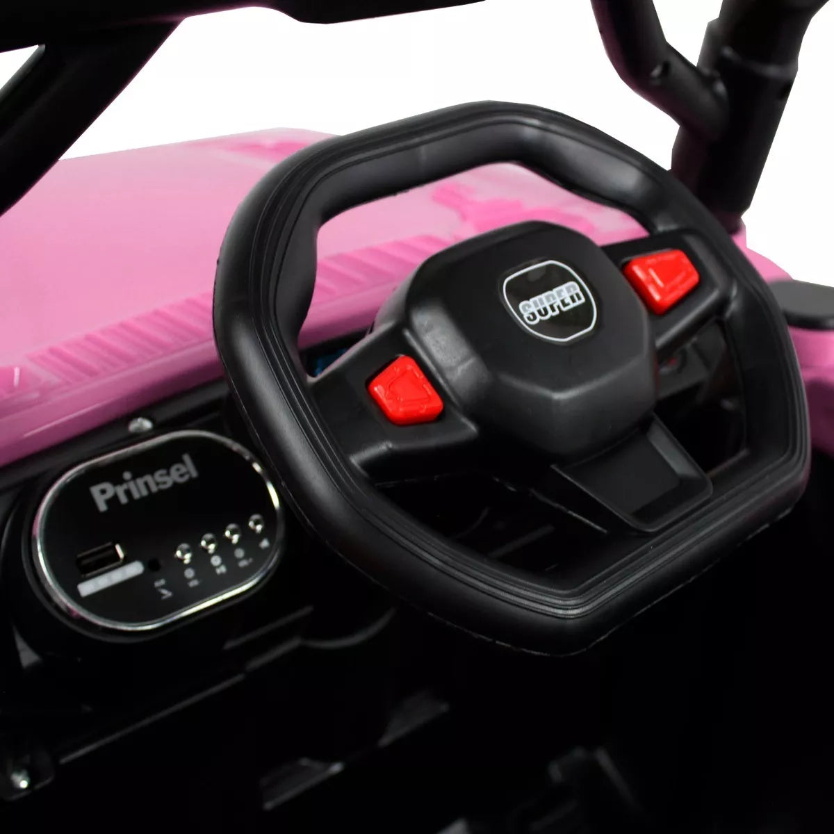 Carro Electrico Para Niños Cherokee 12V Rosa función
