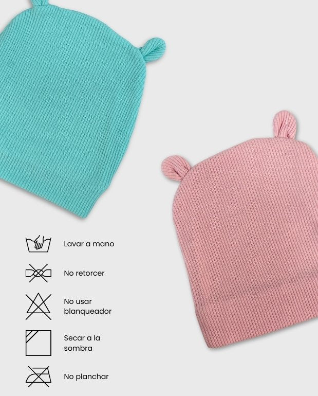 Set 3 Gorros con Babita Niña Surtido Detalles