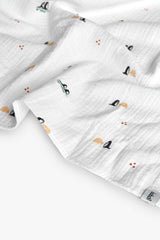 Manta Para Bebé Con Doudou Pingüino Boboli Detalle