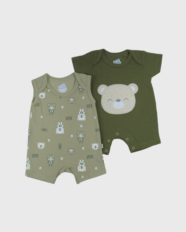 Set 2 Mamelucos Estampado Bear Green
