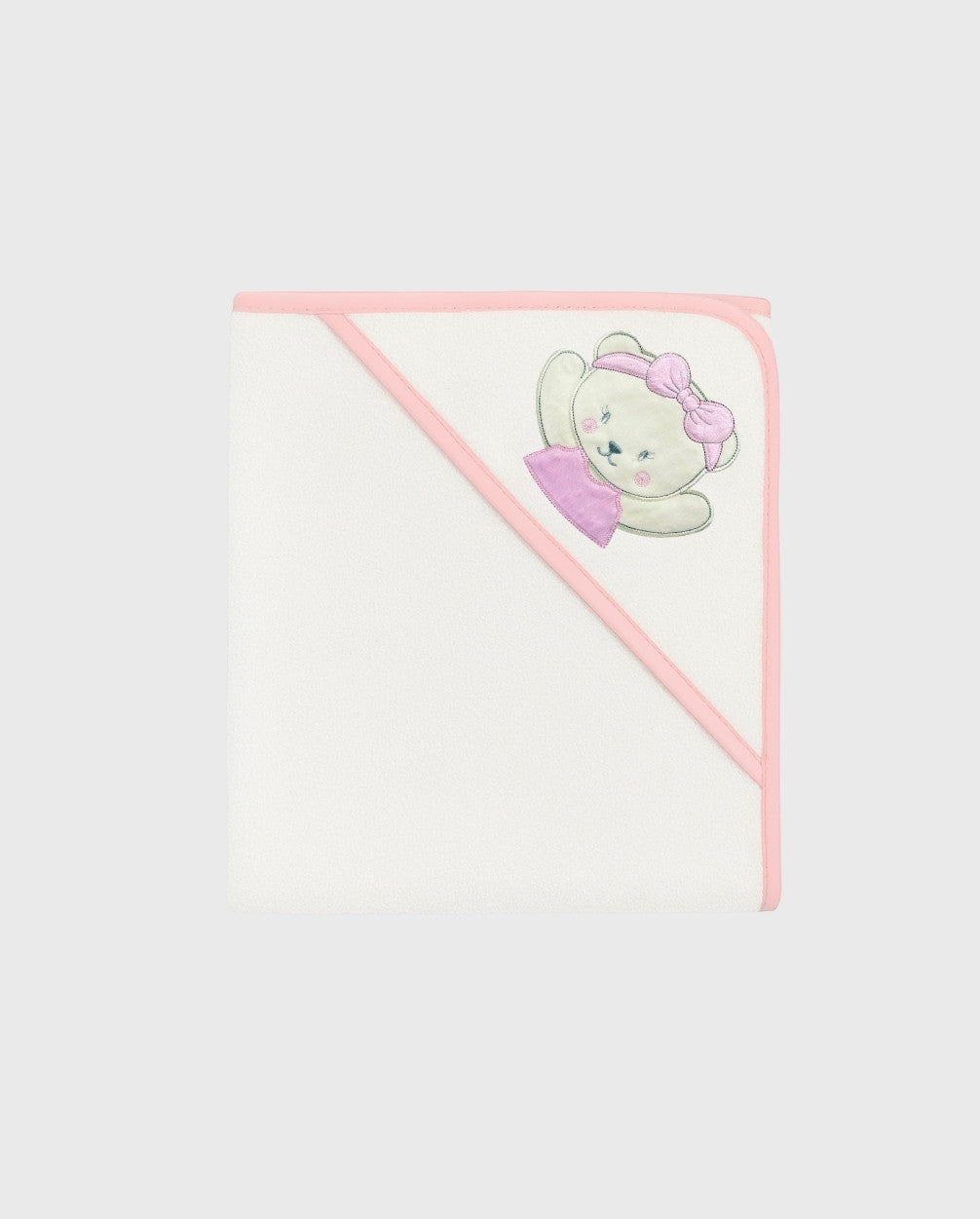 Toalla Con Capota Bordado Rosado