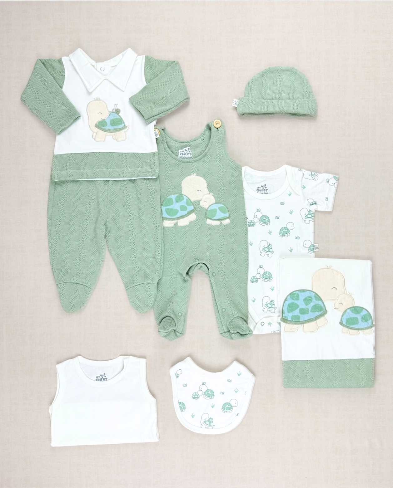 Set Primer Día Tortuga Verde