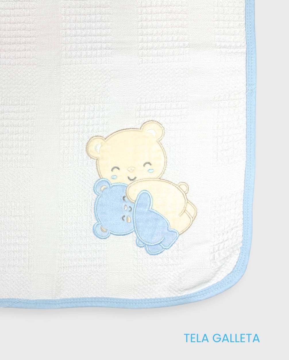 Cobija Con Capota Bordado Baby Azul