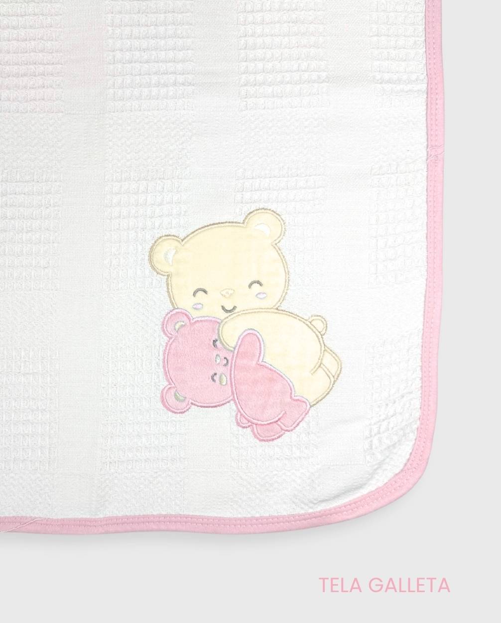 Cobija Con Capota Bordado Baby Rosa