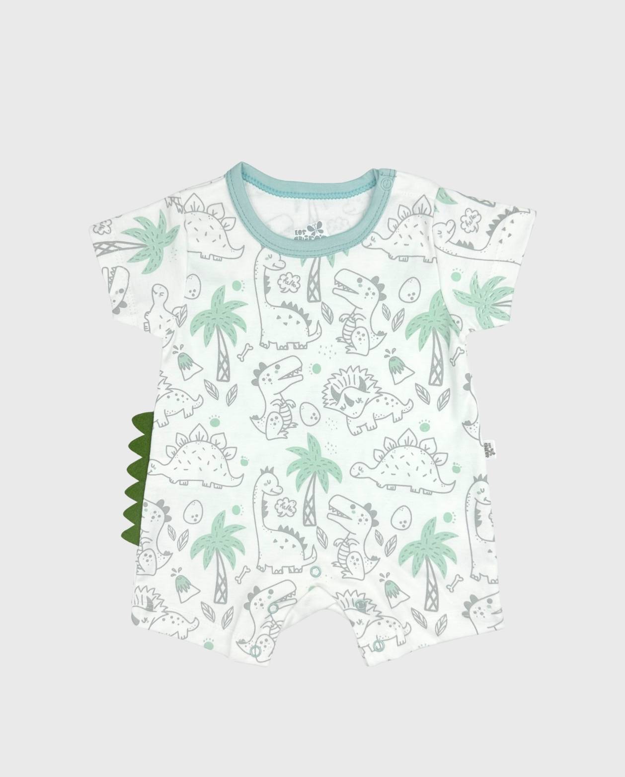Mameluco Estampado Dinosaurio Bebé Niño Verde