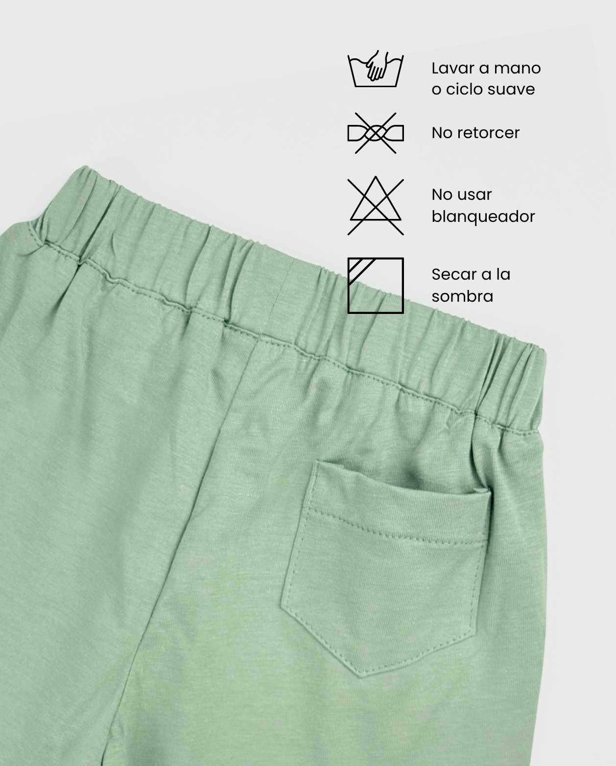 Conjunto Bermuda Bordado Oso Detalles