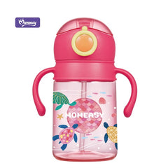 Termo Pitillo Con Asas 360ml Momeasy Rosa