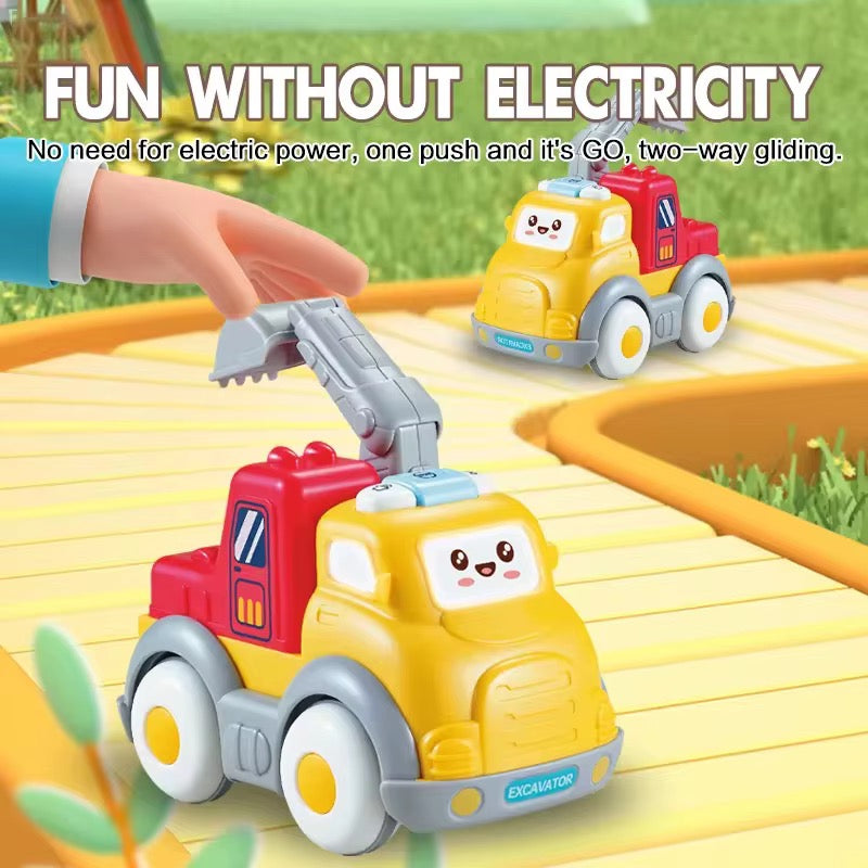 Juguete Carro de Impulso Excavadora Amarillo modelo
