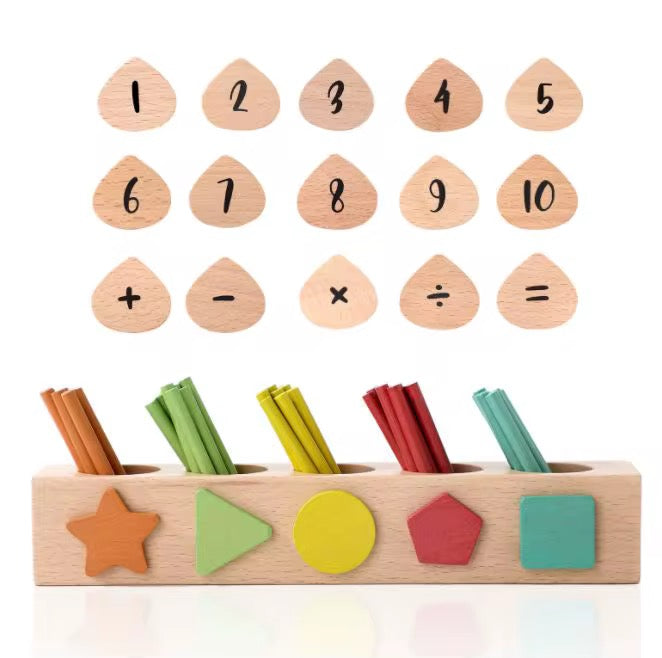 Caja Educativa Números Madera Montessori Diseño