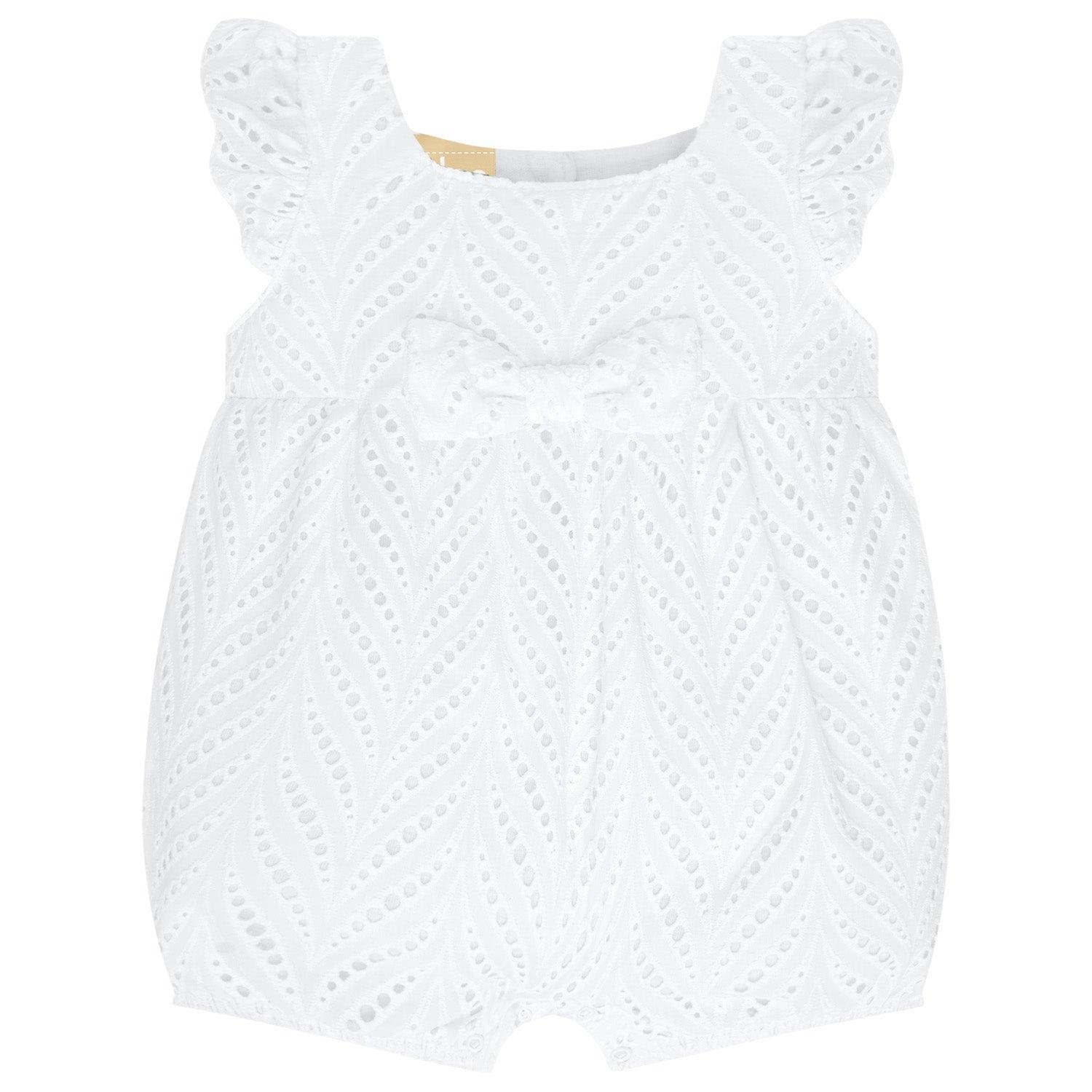 Mameluco Ojalillo Moño Blanco diseño