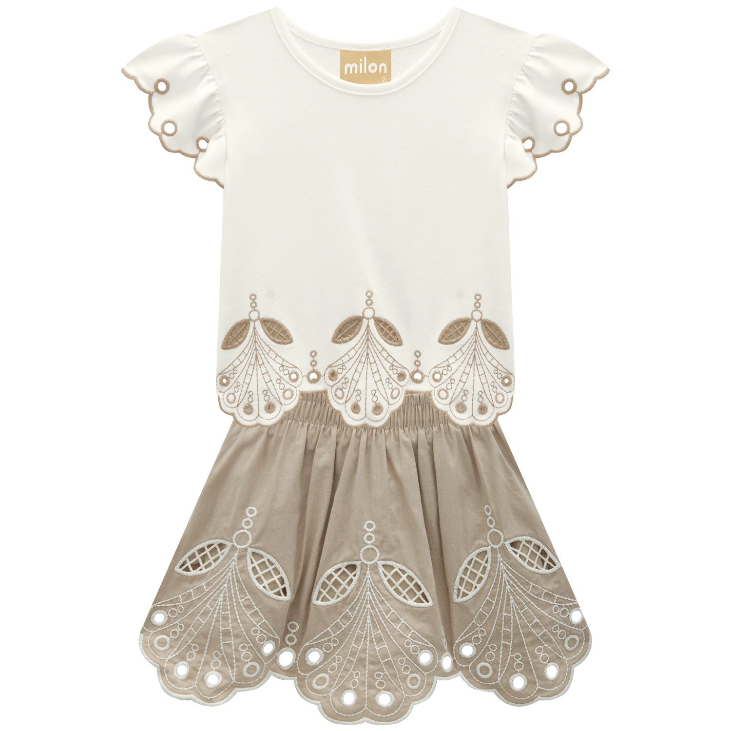 Conjunto Falda Detalle Bordado frontal