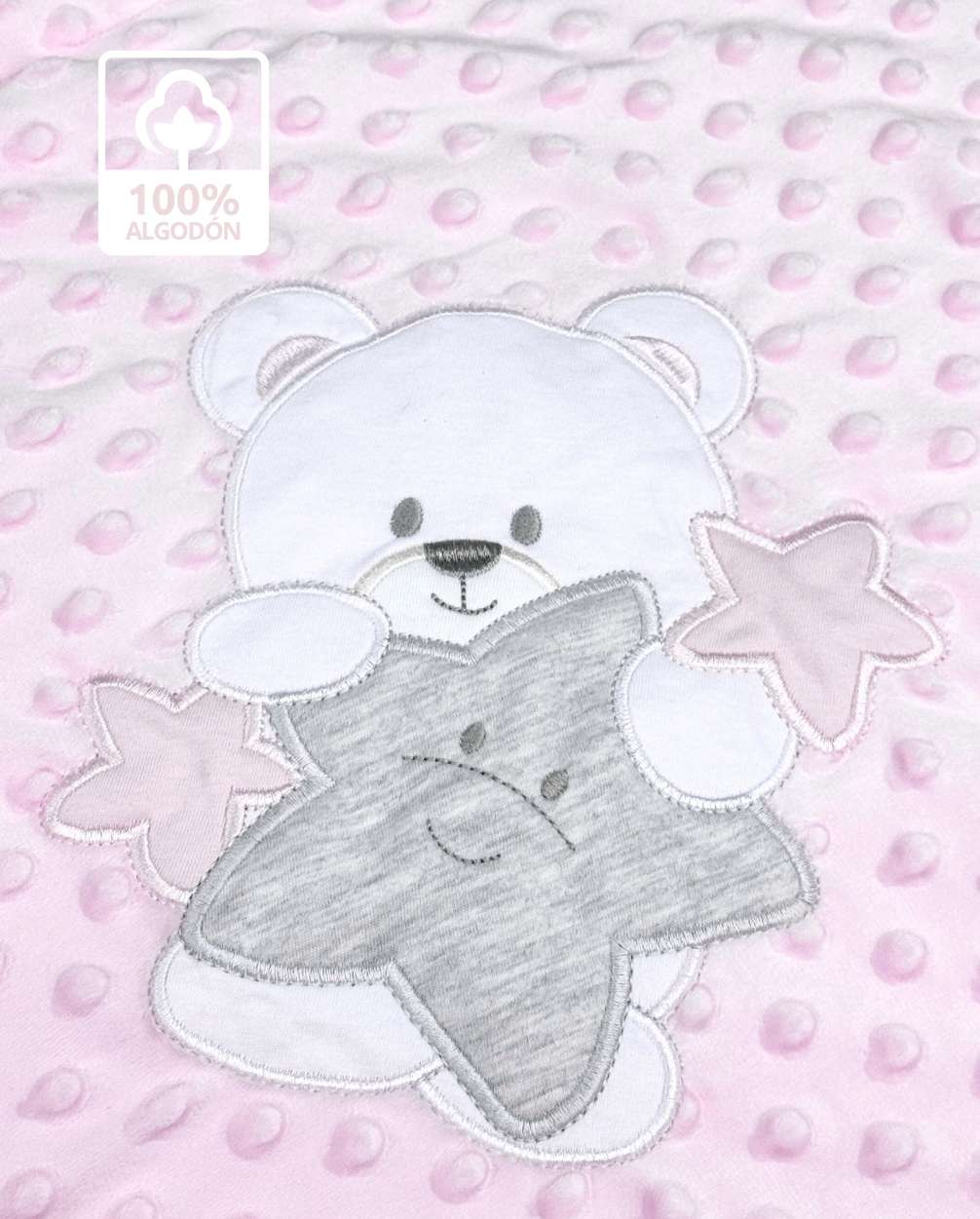 Cobija Velveltin Burbuja Rosada Estampado Surtido Algodón 