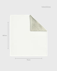 Cobija Doble Faz Burbuja Gris Bordado Surtido Medidas