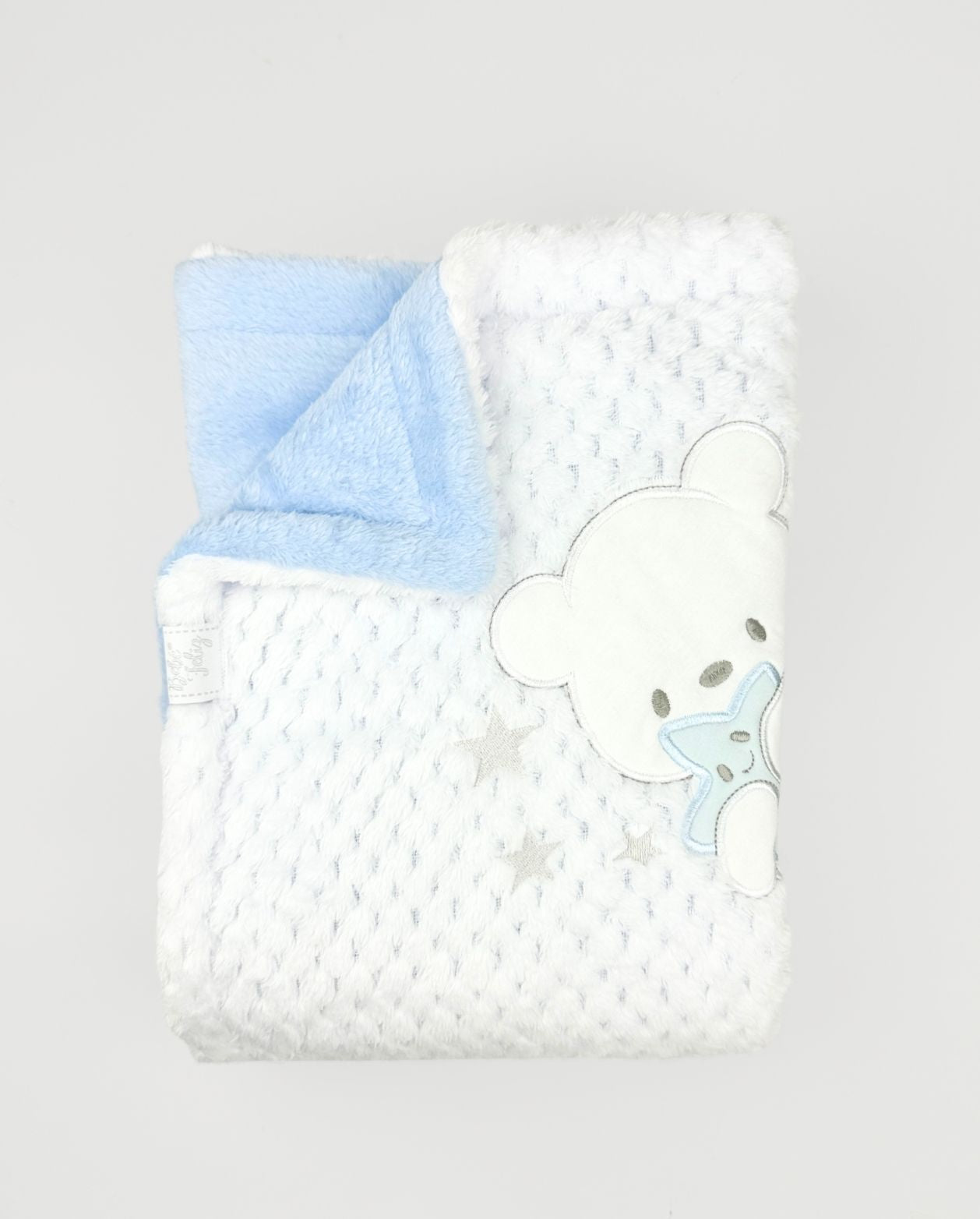 Cobija Burbuja Bordado Blanco Azul Surtido Blue