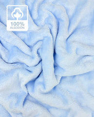 Cobija Burbuja Bordado Blanco Azul Surtido Algodón 