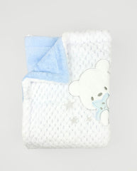 Cobija Burbuja Bordado Blanco Azul Surtido Blue