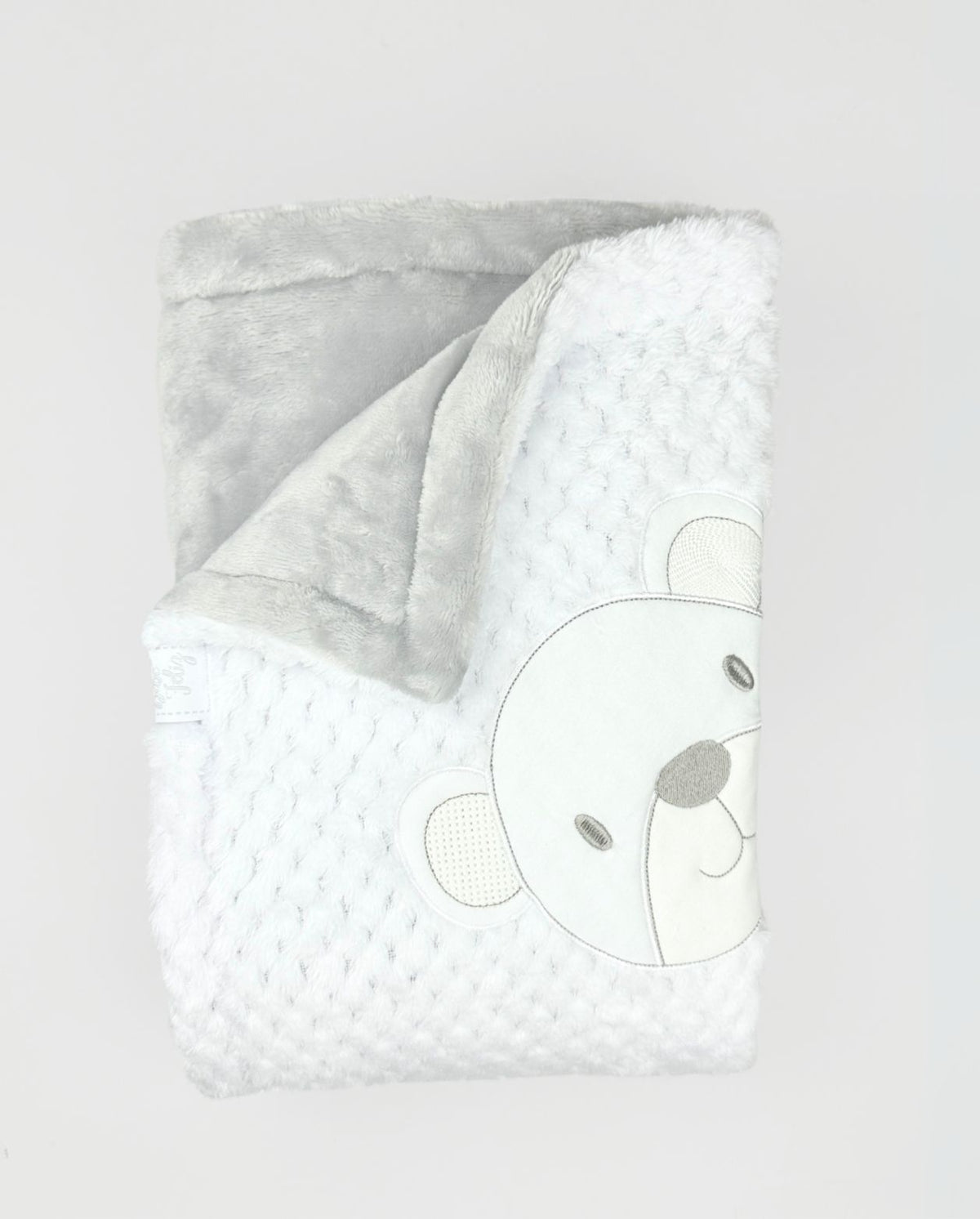Cobija Burbuja Bordado Blanco Gris Surtido