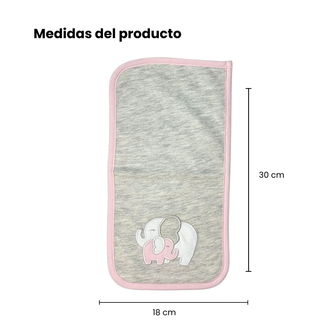 Set 3 Piezas Babitas Bordadas El Bebé Feliz Pink