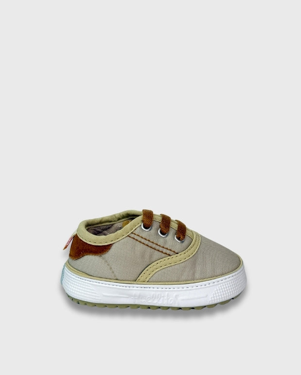 Tenis Bebé Niño Café Huellitas Detalle
