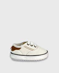 Tenis Cordones Blanco Huellitas Niño