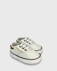 Tenis Cordones Blanco Huellitas