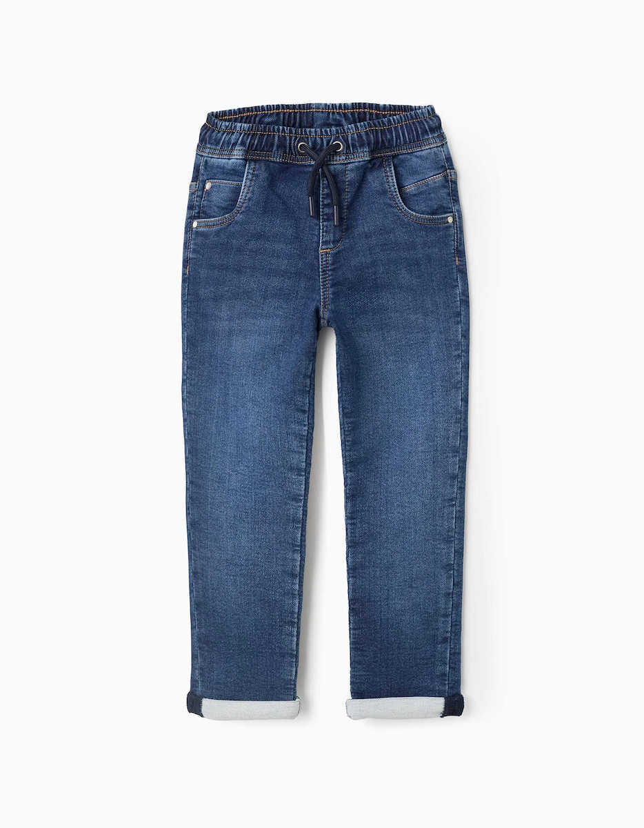Pantalón Resortado Knit Denim Zippy