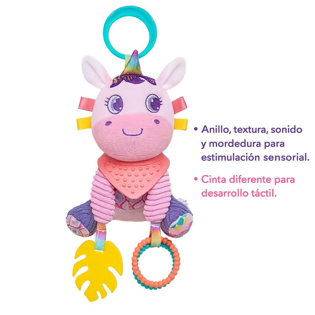 Peluche Sonajero Unicornio Estimulación