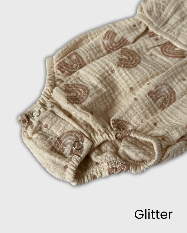 Body Gasa Estampado Arcoiris Brillo