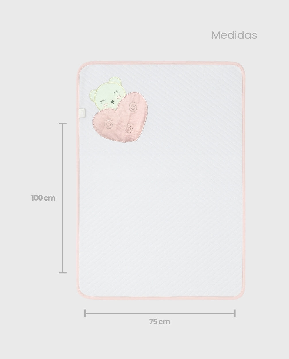 Cobija Doble Faz Bordado Rosa Surtido El Bebé Feliz Medidas
