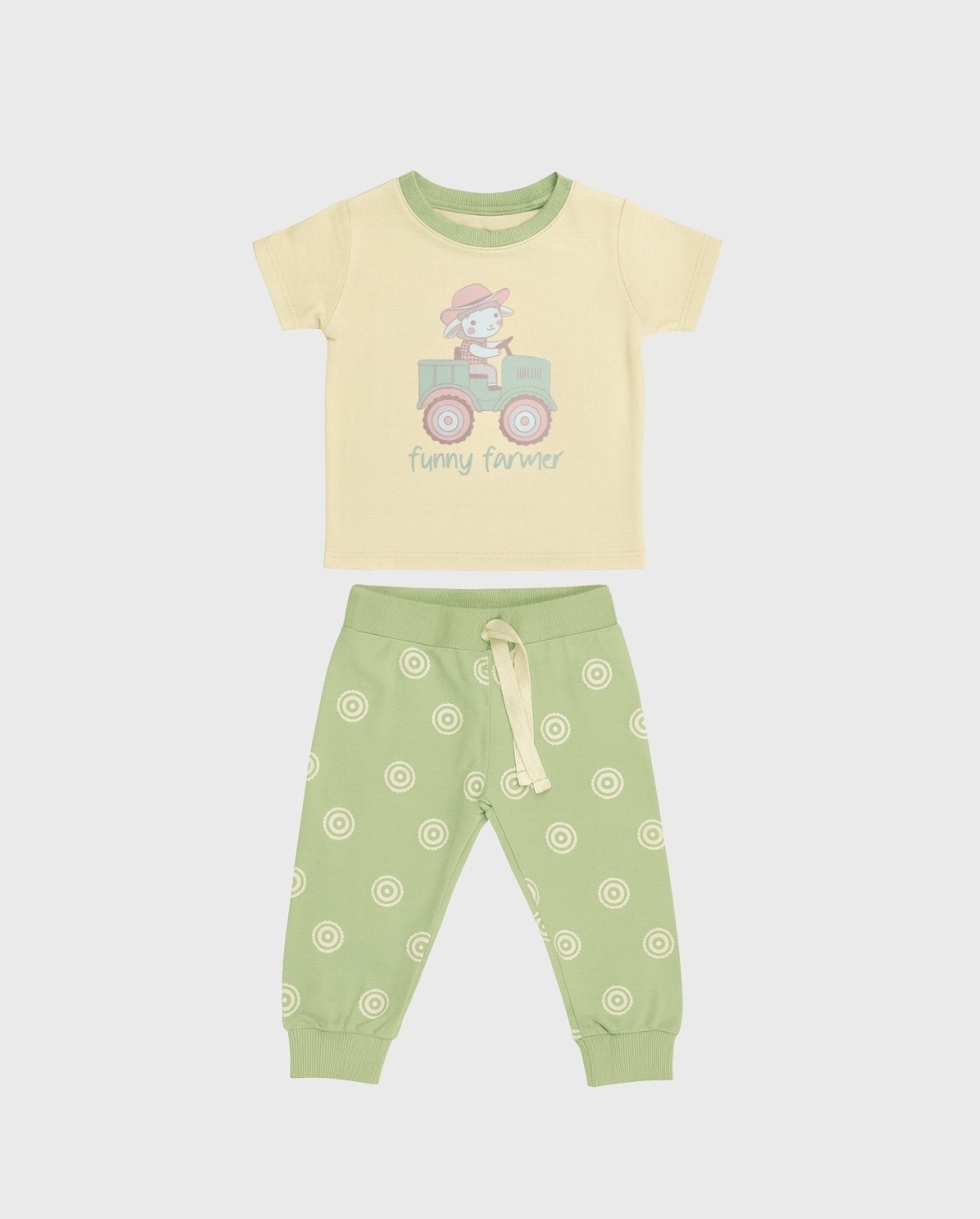 Pijama Pantalon Manga Larga Tractor Verde