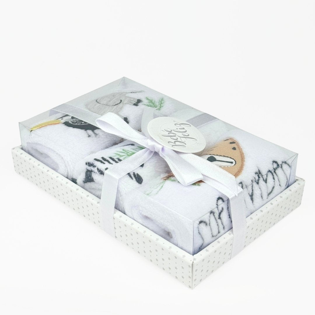 Set 3 Toallas Babitas Safari 100% Algodón