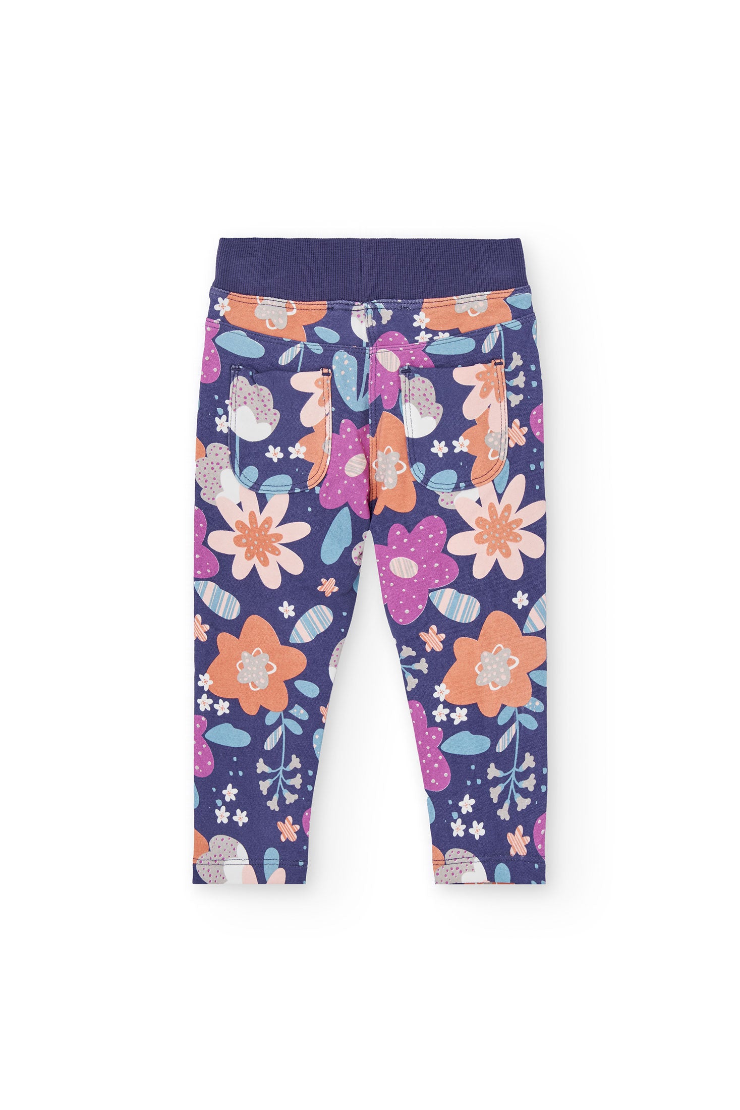 Conjunto Saco Flores Lila Rosa Boboli Bolsillo