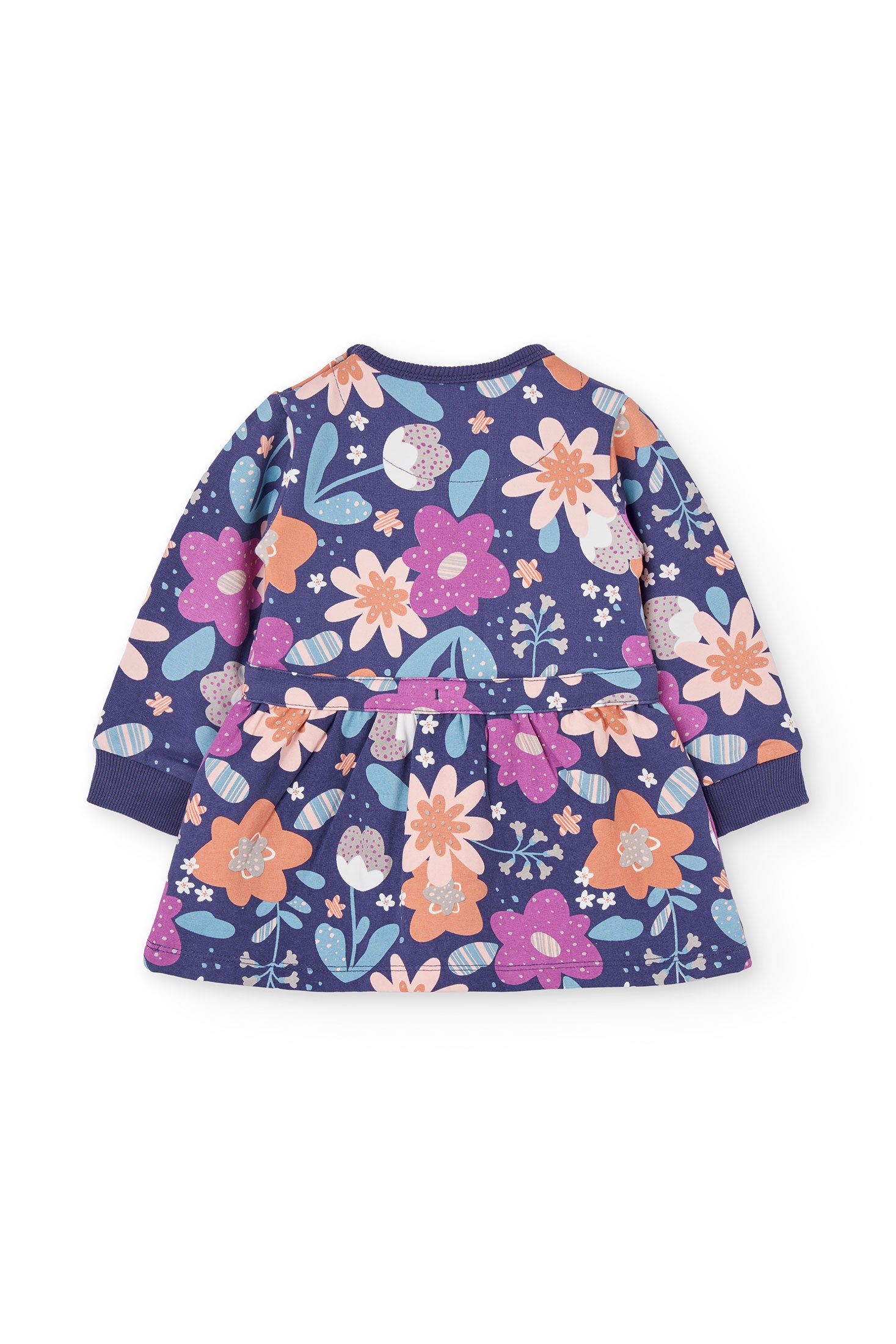 Vestido de niña flores coloridas Boboli (vista trasera)