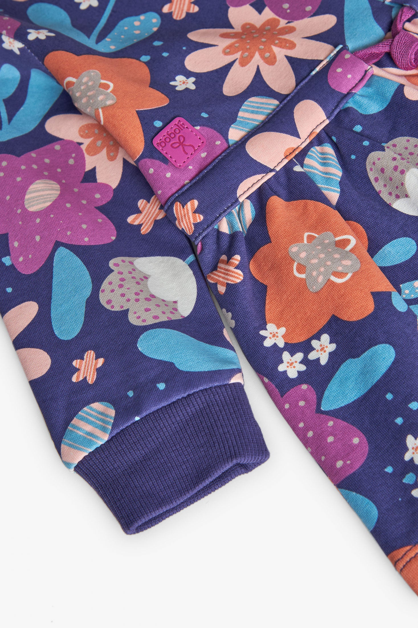 Detalle puño y cintura vestido flores Boboli