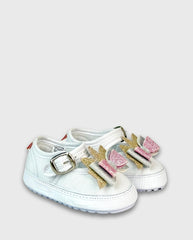 Baletas Bebé Moño Glitter Combinado